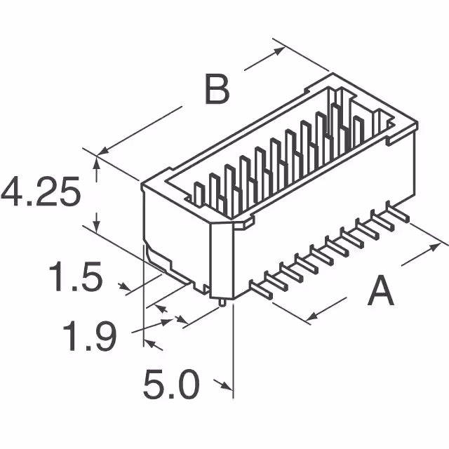 BM30B-SRDS-A-G-TF(LF)(SN) JST Sales America Inc.  Headers Male Pins